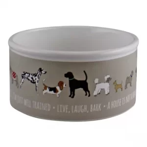 Image of Small Ceramic Dog Bowl, 13cm
