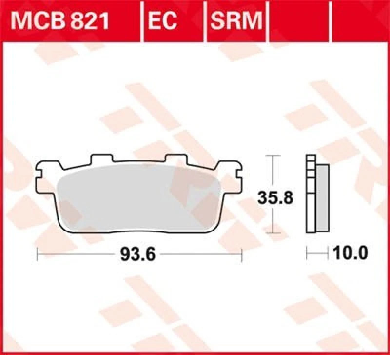 Image of TRW Lucas Brake lining MCB821