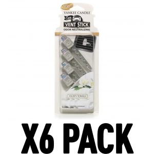 Image of Fluffy Towels (Pack Of 6) Yankee Candle Vent Stick