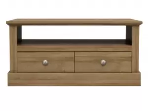 Image of LPD Devon Oak 2 Drawer Coffee Table Flat Packed