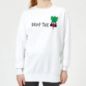 Image of Drop the Beet Womens Sweatshirt - White - 3XL