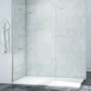 Image of Nexa By Merlyn 8mm Chrome Frameless Wet Room Shower Screen Only - 2015 x 900mm