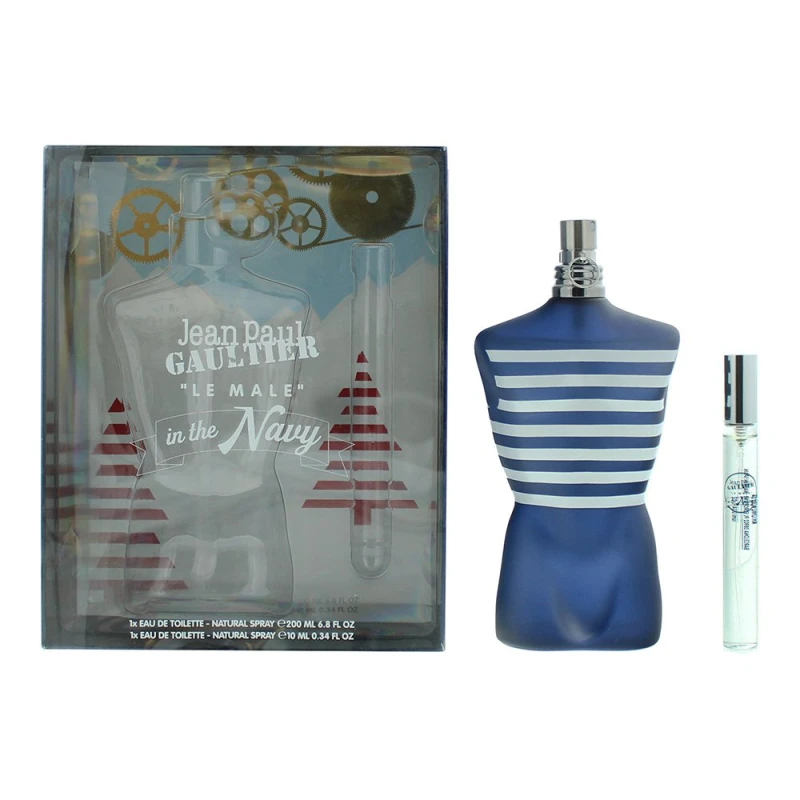 Image of Jean Paul Gaultier Le Male In The Navy Gift Set 200ml Eau de Toilette + 10ml EDT