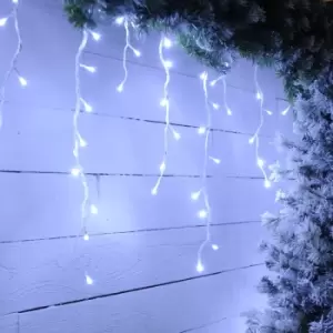 Image of Festive 8.8M White LED Snowing Icicle String Lights