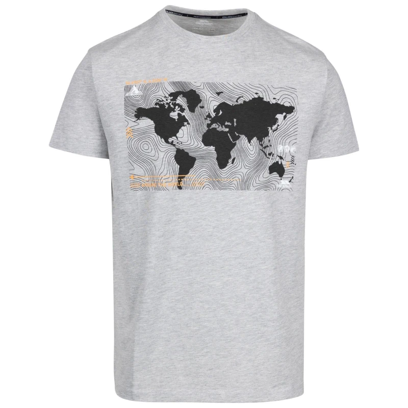 Image of Trespass Chera Printed T-Shirt Grey male