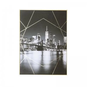 Image of Contemporary City Capped Canvas with Gold Foil