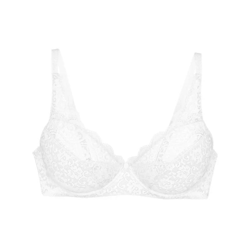Image of Triumph Amourette Non-Underwired Bra White Women 32B;34B;36B;38B;40B;42B;34C;38C;40C;42C;34D;38D;40D;42D;36DD;38DD;40DD