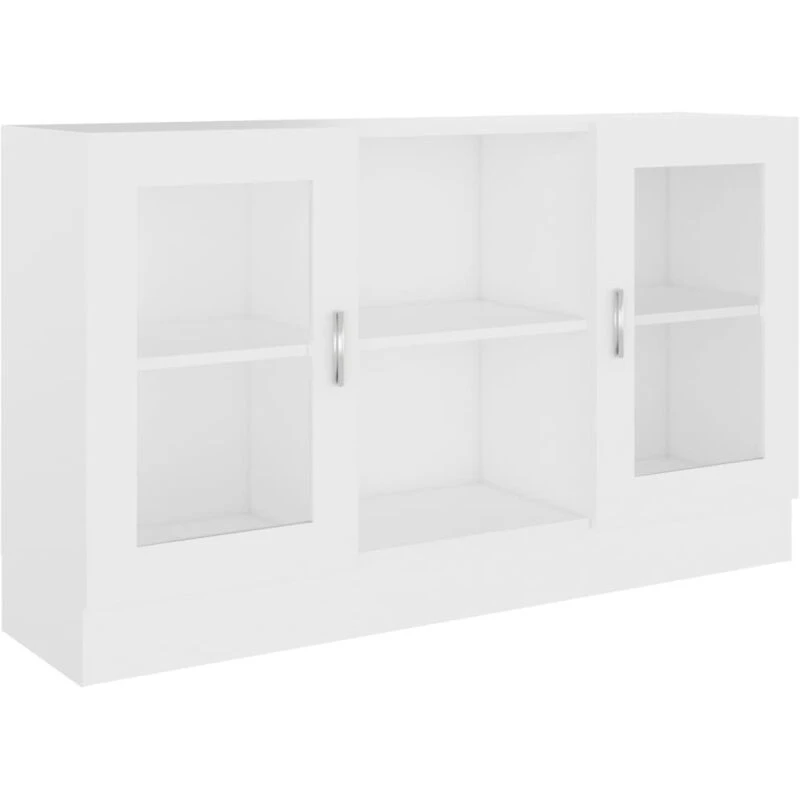 Image of VIDAXL Vitrine Cabinet White 120x30.5x70cm Engineered Wood Vidaxl 8720286134689