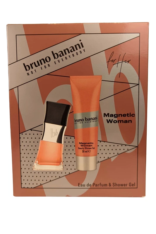 Image of Bruno Banani Magnetic Woman Eau de Parfum 30ml Shower Gel 50ml White