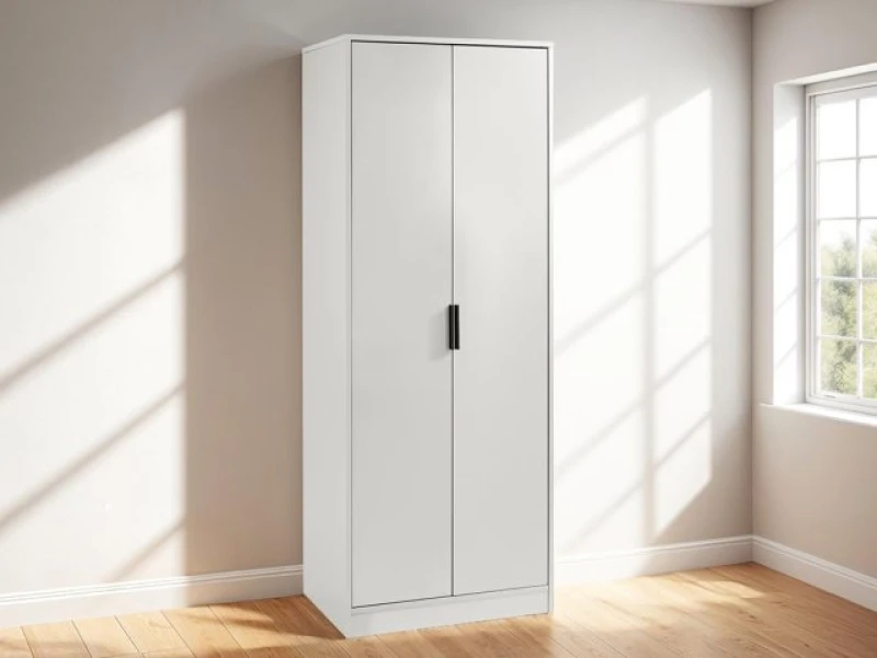 Image of Julian Bowen Alba 2 Door Wardrobe - Soft Close - Silk Grey ALB004
