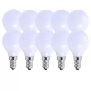 Image of 5 Watts E14 LED Bulb Opal Golf Ball Cool White Dimmable, Pack of 10