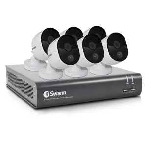 Image of Swann CCTV System - 8 Channel 1080p HD DVR with 6 x 1080p HD Thermal Sensing Cameras & 1TB HDD