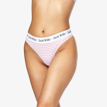 Image of Jack Wills Deptford Classic Thong - White/Pink