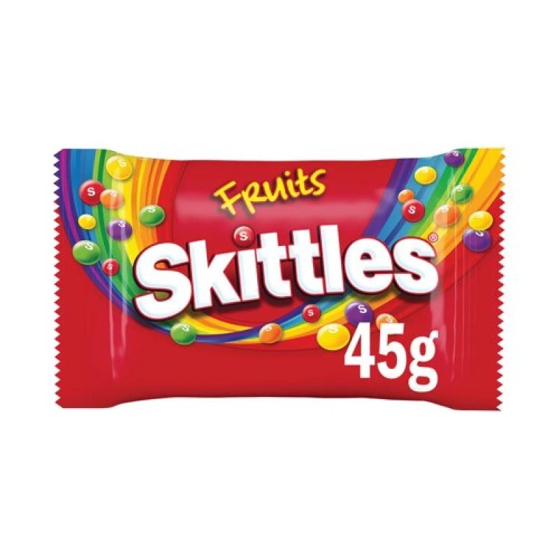 Image of Skittles Skittles Chewy Sweets Fruit Flavoured Bag 45g (Pack of 36) 100548 100548