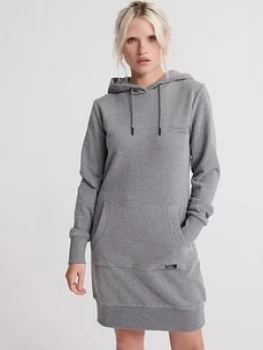 Image of Superdry Orange Label Sweat Dress - Grey, Size 6, Women