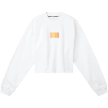 Image of Calvin Klein Jeans Gradient Badge Crew Sweatshirt - Bright WHT YAF