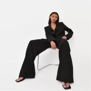 Image of Missguided Tailored Wide Leg Trousers - Black