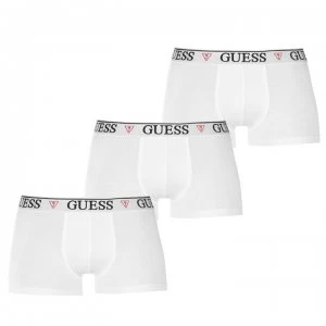 Image of Guess 3 Pack Logo Trunks - White