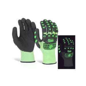 Image of Glovezilla - GLOVEZILLA GLOW IN THE DARK FOAM NITRILE GLOVE GREEN XXL - Green - Green