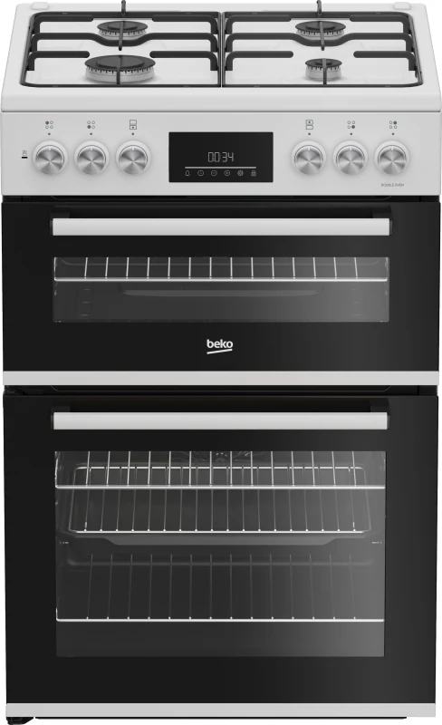 Image of Beko FDD6231W 60cm Dual Fuel Cooker - White - A Rated