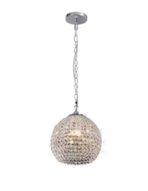 Image of Ava Ceiling Pendant 4 Light Polished Chrome, Crystal
