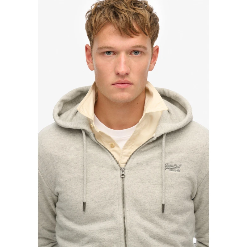 Image of Superdry Basic Zip Hoodie Varsity Grey male 2X Large