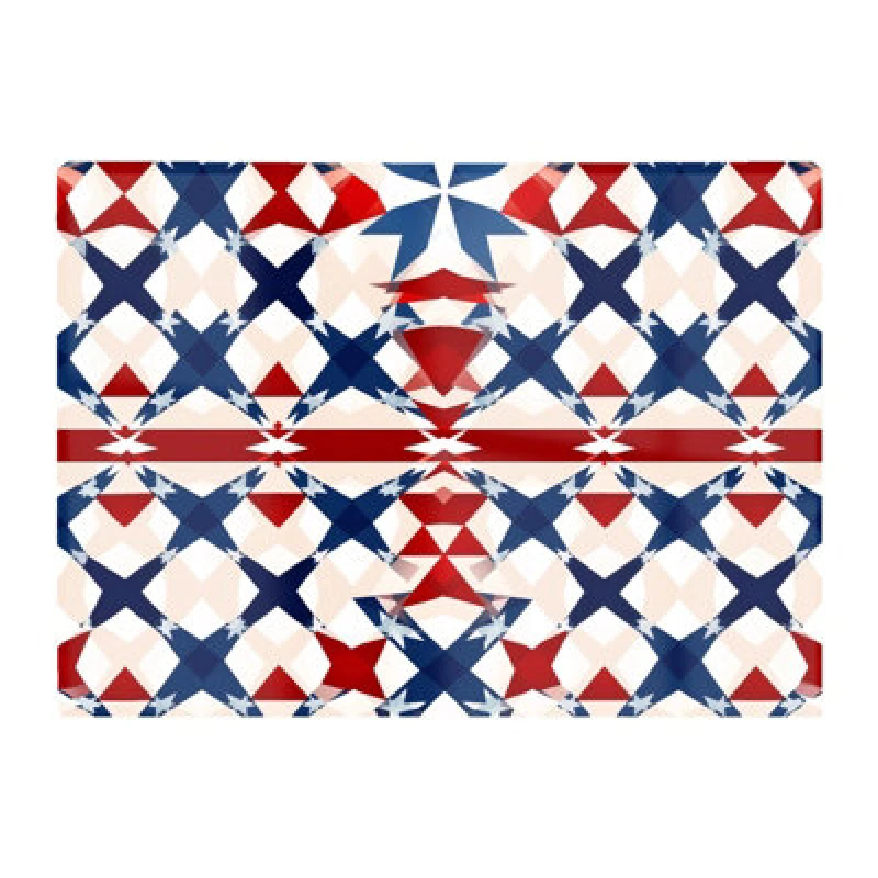 Image of Warren Reed Designer American Flag Abstract Pattern Glass Chopping Board