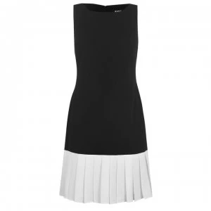 Image of DKNY Pleat Flounce Hem Dress