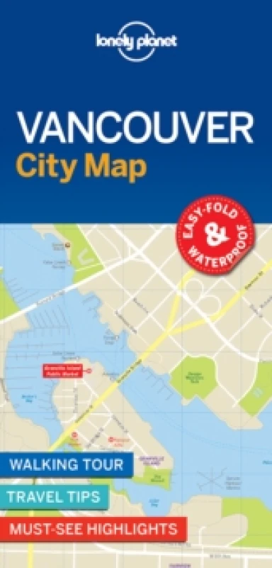 Image of Lonely Planet Vancouver City Map : Durable, Waterproof, Easy-Fold Planning Map with Attractions & Walking Tours Sheet map, folded