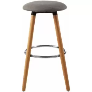 Image of Premier Housewares - Stockholm Grey Round Bar Stool