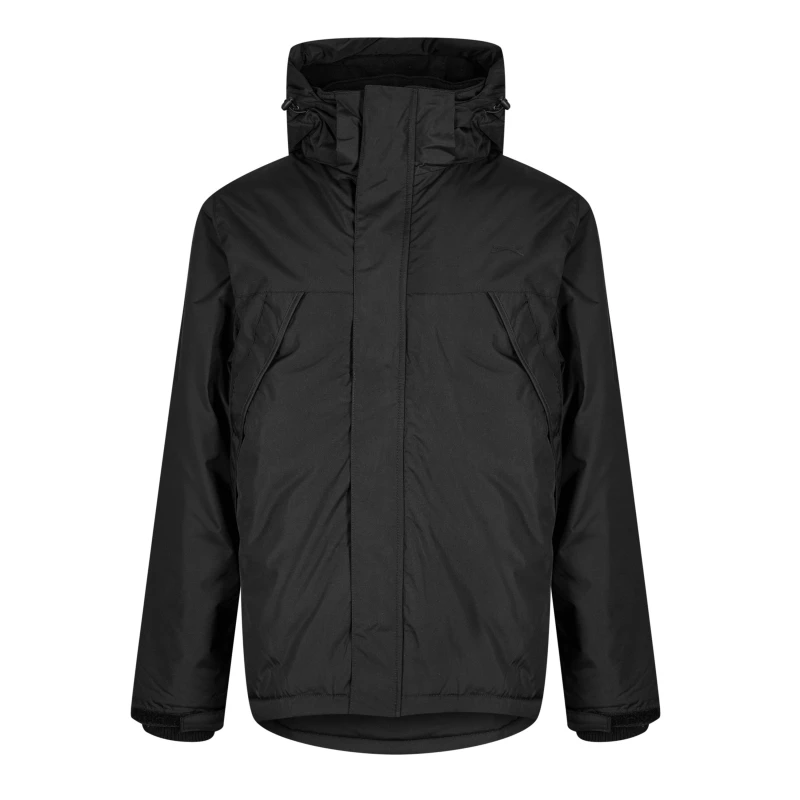 Image of Slazenger Mens Weather Water Resistant Detachable Hood Puffer Jacket Black male XS