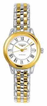 Image of Longines Flagship Womens 26mm Two Tone Swiss Watch