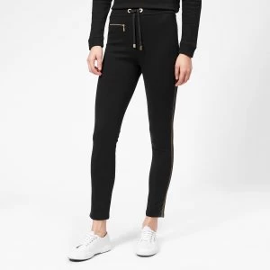 Image of Barbour International Womens Track Trousers - Black/Gold - UK 16