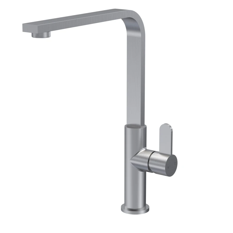 Image of Balterley Kitchen Mono Mixer Tap with 1 Lever Handle Brushed Nickel 302mm Metallics