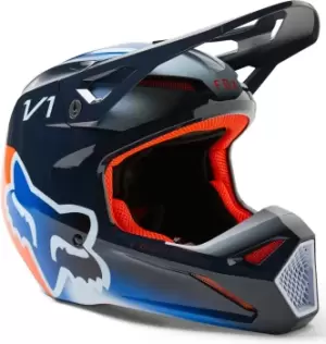 Image of FOX V1 Toxsyk Motocross Helmet, blue, Size S, blue, Size S
