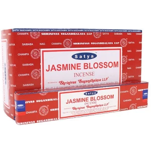 Image of Box of 12 Packs of Jasmine Blossom Incense Sticks by Satya