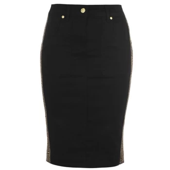 Image of Biba Logo Denim Skirt - Black