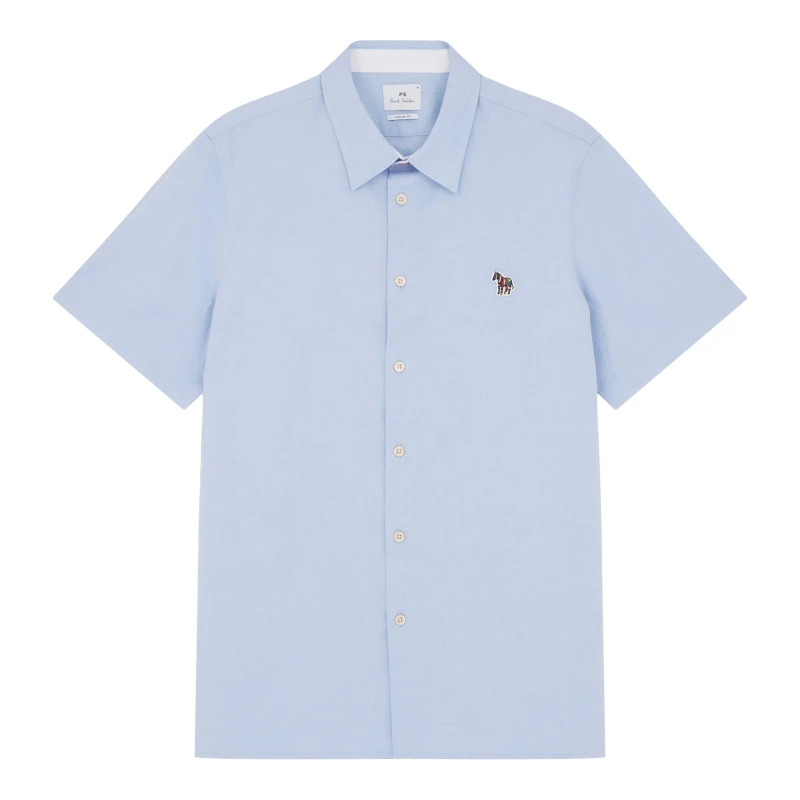 Image of Paul Smith Embroidered Zebra Shirt Blues 44 male S