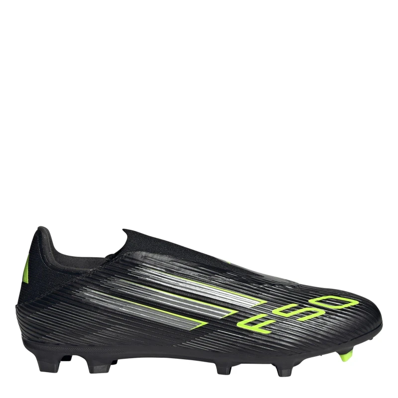 Image of adidas F50 League Laceless Adults Firm Ground Football Boots Black/Lemon male 8 (42)
