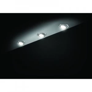 Image of Wickes Rory Brushed Chrome Tilt Downlight Kit - 20W G4 - Pack of 3