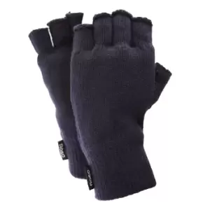Image of FLOSO Mens Thinsulate Thermal Fingerless Gloves (3M 40g) (One Size Fits All) (Navy)