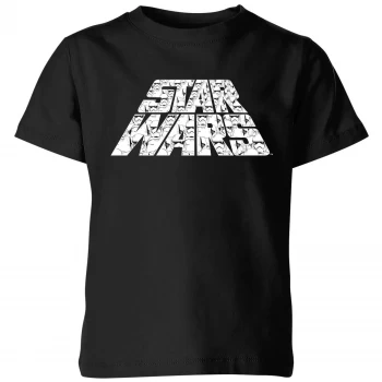 Image of Star Wars The Rise Of Skywalker Trooper Filled Logo Kids T-Shirt - Black - 11-12 Years