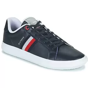 Image of Tommy Hilfiger ESSENTIAL LEATHER CUPSOLE mens Shoes Trainers in Blue,8,9,6.5,10.5