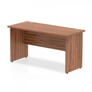 Image of Trexus Desk Rectangle Panel End Leg 1400x600mm Walnut Ref MI001966