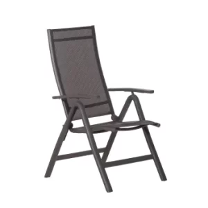 Image of Sorrento Black 4 Seater Round Dining Recliner Set