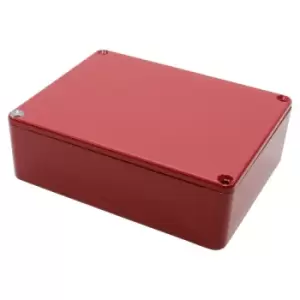 Image of Hammond 1590BB2RD Die Cast Stomp Box Red 119 x 94 x 38