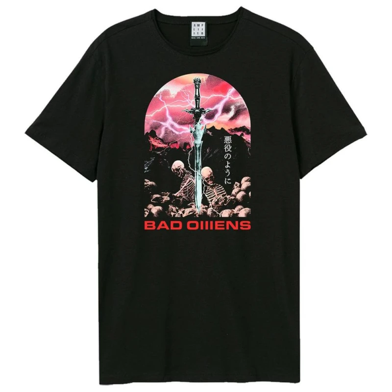 Image of Amplified Mens Fantasy Sword Bad O T-Shirt in Black Size: XS Black Male XS