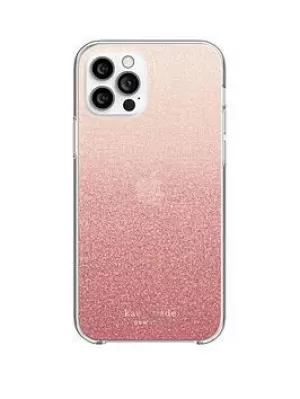 Image of Kate Spade New York Protective Hardshell Case For Sophomore and Junior - Glitter Ombre Sunset - iPhone 12/iPhone 12 Pro