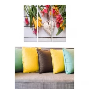 Image of MDF9513929 Multicolor Decorative MDF Painting (3 Pieces)