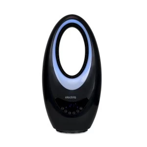 Image of electriQ eiQ-AM09 Black 2kW Bladeless Fan Heater with Mood Light